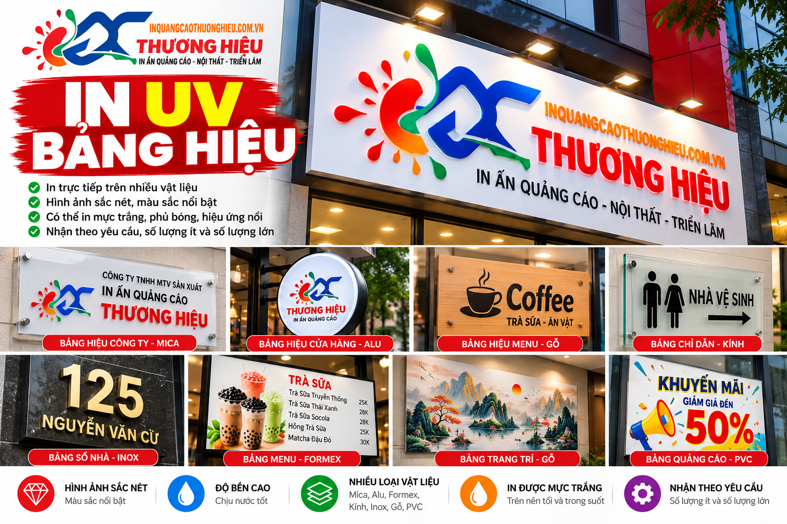 in uv bảng hiệu