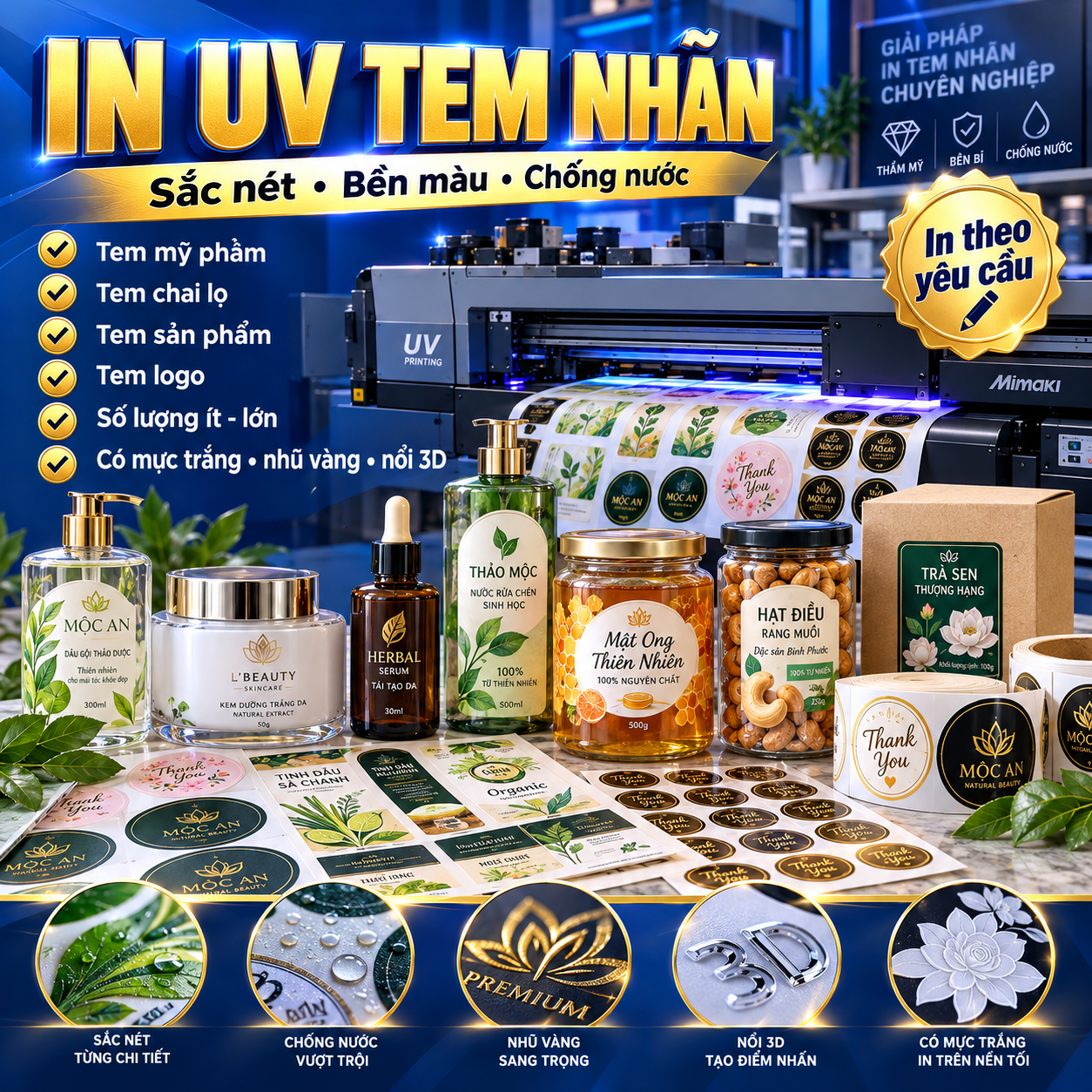 in uv tem nhãn